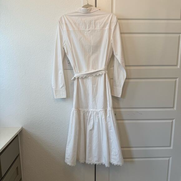 Tory Burch Scalloped Cotton Shirt Dress - Picture 7 of 9